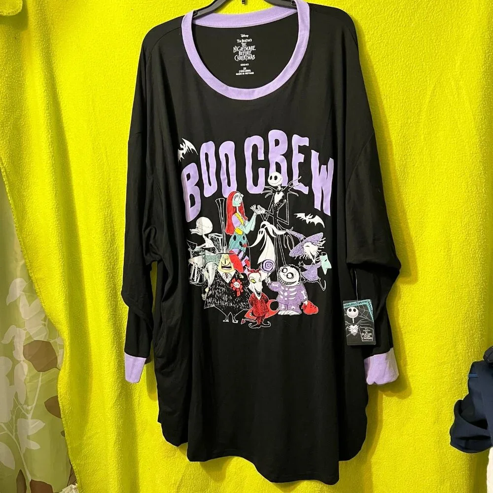 Disney Nightmare Before Christmas Women's Sleepshirt PJ NBC New 2x 18W-20W Plus - Picture 2 of 10